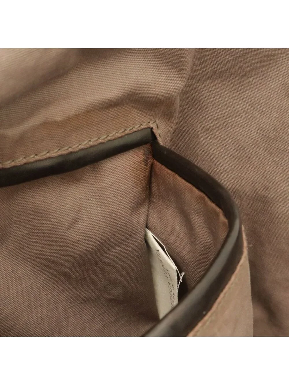 Bottega Veneta Spinnaker Shoulder Bag Nylon Black Dark Brown